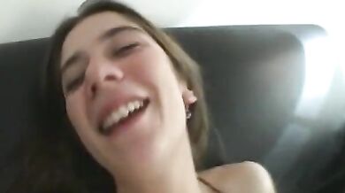 Hairy French Teen Facial Cumshot After Hardcore Screw