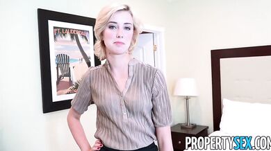 Handyman Cheats On GF With Super Hot Rental Agent - Haley Reed
