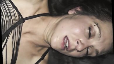 Dirty_Ruth glazed and covered in cum gets fucked in the female gloryhole with legs tied