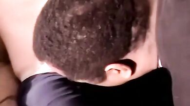 Hot hung amateur cums after blowjob from two mature gays expertise