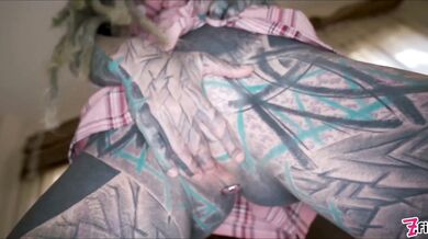 Nerdy Tattoo Teen In Glasses Pov Rough Anal Fuck