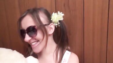 Petite Italian Teen Marie Louise Takes Rough Cock - Amateur Blowjob Pov