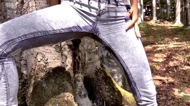Sexy Blonde Jasmine Rouge Gets Banged Rough Outdoor In Woods - Amateur Big Ass Fetish Pissing (Titus Steel)