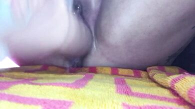 Spreading open my tight pussy