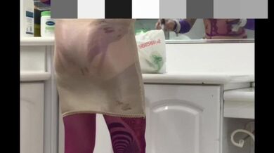 Horny Shemale with sexy lingerie showing shes panty Ass