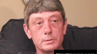 Petite Handsome Senior Jerks Cock After Long Day