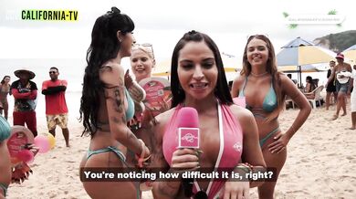 Hot Influencer Kisses Married Tourist On Beach In Brazil!