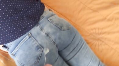 Stepson spies on me while I masturbate and asks me to cum in my ass and I tell him ok