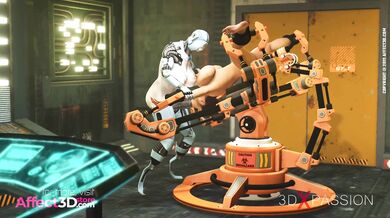 Futa Robot Anal Fucking A Tied Brunette Babe In A 3D Animation Porn