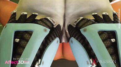 Futa Robot Anal Fucking A Tied Brunette Babe In A 3D Animation Porn