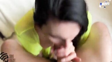 Stepmother Sucks Her Stepsons Cock And Gets Cum On His Face