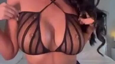 Abigail Ratchford in a see through lingerie bouncing boobs