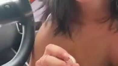 Lily Kawaii - Roadhead Tesla Car blowjob Facial