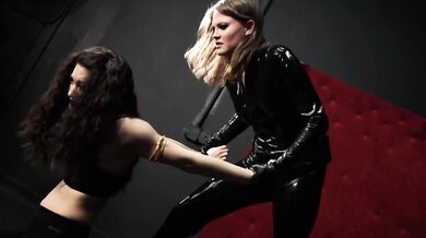 Superheroine Black Widow Defeated by Witch