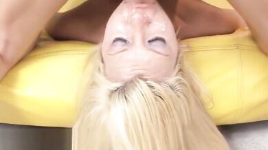 Cumshot hunk receives wet blowjob after licking honeys wet beaver milf american big ass