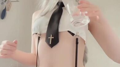 A blooper video from May?? I ended up smashing a glass while.. by rynkerbellee from OnlyFans | Coomer