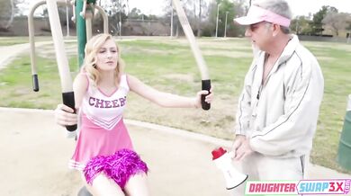 Sexy Stepdaughters Decide to Surprise Their Stepdads by Taking off Their Pant... (Alexa Grace, Eric John, Jay Crew, Molly Manson)