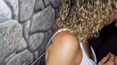 The girl had sex with the stranger without a condom in the bathroom after the party.