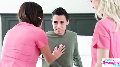 Rissa May & Jill Kassidy Role-play Stepbros Doctor Double Checking His Sperm... (Juan El Caballo Loco)