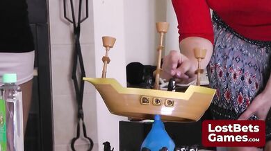 The Strip Pirate Penguins loser retreats to the shower