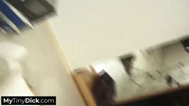 A black beauty meets a tiny dick loser for the first time