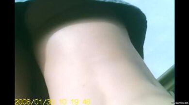 Upskirtcloseups (fake) of the fresh looking black thong