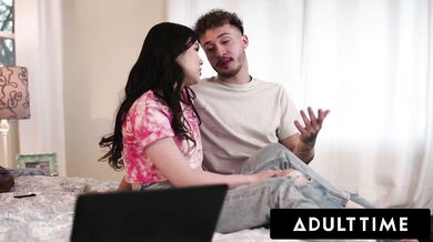 ADULT TIME - Asian Teen Lulu Chu Ditches Studying For HOT RISKY SEX With Her SNEAKY BOYFRIEND!