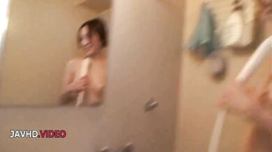 Seductive Japanese girl Miu Shinohara teases her lush body by hand