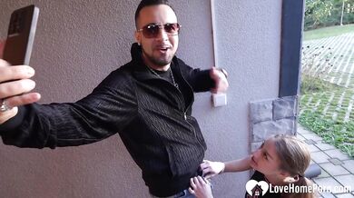 LOVEHOMEPORN - Basketball girl slobbers over my big cock