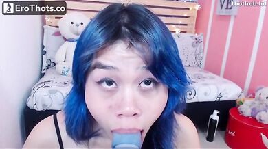 Lila dildo blowjob 3