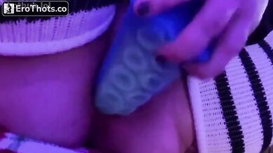 Creamy tentacle dildo masterbation