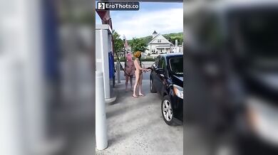 lilglitterbitch and bobabitch at gas station
