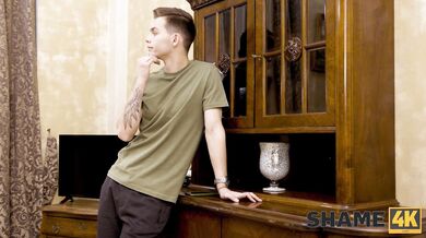 SHAME4K. Angela MILF was caught on stealing and owned by friend's stepson