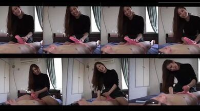Jap Beauty Wanks Him Slowly (FemDom Goddess, Femdom Goddess)