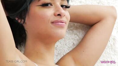 Beautiful Brunette Student cheerleader with amazing tits