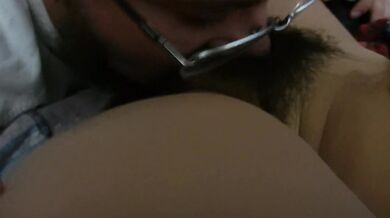 He licks my hairy teen bush before his wife gets home.... he is the slut