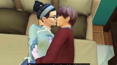 Mom catches her son again masturbating in his room watching a porn movie in front of the computer and she decided to help him by