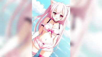 Anime girls gooner slideshow in the bedroom ready to screw (AI generated)