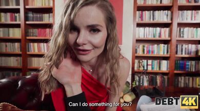 DEBT4k. Cleaning Up Messy Pussies. Hot sex with Fibi Euro