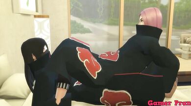 akatsuki porn Cap 6 Kakuzu habla con sakura y konan para logra hacer un trio terminan follando con sus dos amigas como a ellas l