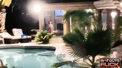 Afterhours Pool Party: A Hairy, Tattooed 4-Way Showdown