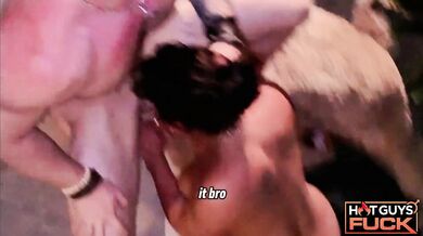 Afterhours Pool Party: A Hairy, Tattooed 4-Way Showdown