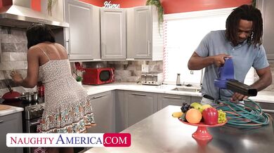 Busty Bad Girl Ebony Mystique Cheats On Husband With Big Cock Neighbor - Juliana Grandi