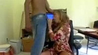 Office boss Milf falls in love with black dick.