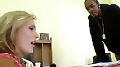 Office boss Milf falls in love with black dick.