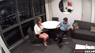 BAD BOSS GETS OBLITERATED NINA MILANO BIG TIT MILF LIKES IT ROUGH