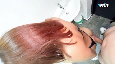 I FUCK my new employee in the bathroom! RISKY PUBLIC SEX - Abella olsen