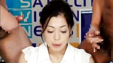 Hot Jap Newsreader Loves Eating Cum