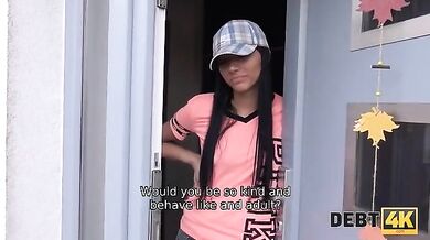 Creampie fucking for the woman that owes money