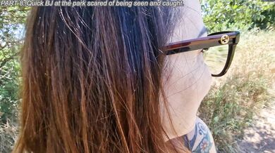 Milf with big tits sucks an unknown guy at the public park and she receives a huge facial - ENG SUB